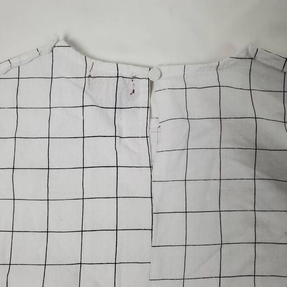 7 For all Mankind 4T Girls White Check Blouse - Picture 4 of 6